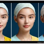 노안 수술 효과와 부작용 - Here are three detailed image prompts in English: